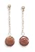 14/20 Gold Fill Post Earrings with Chain and Cultured Freshwater Coin Pearl Drop