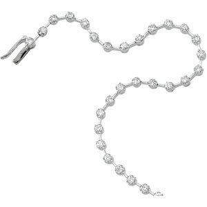 Genuine IceCarats Designer Jewelry Gift 14K White Gold Diamond Necklace. 4 Ct Tw Diamond Necklace Diamond Necklace In 14K White Gold