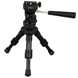 Sunpak Mini-PRO Plus Table Tripod with 3-Way Pan Head & Pan Handle - Black Anodized Finish (extends to 12.2)