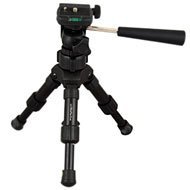 Sunpak Mini-PRO Plus Table Tripod with 3-Way Pan Head & Pan Handle - Black Anodized Finish (extends to 12.2