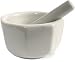 3-1/2-Inch Octaganol Porcelain Mortar and Pestle, White