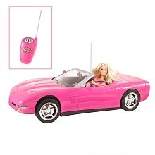 Barbie Light Pink Corvette Convertible Car & Doll Set