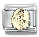 Clearly Charming Maltese Dog Breed Canine Collection Italian Charm 18k Gold by Casa D'Oro