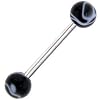 Black MARBLE Barbell Tongue Ring