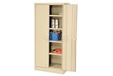 Compact Storage Cabinet 30x15x66 Tan