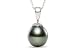 10-11mm Tahitian Cultured Pearl 14K White Gold Pendant w/Chain