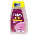 Tums E-X Extra Strength Antacid/Calcium Supplement Chewable Tablets, Berries, 96-Count Bottles (Pack of 4)