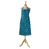 Rushbrookes Tumbling leaves apron adult Dark Blue and Cream