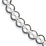 Sterling Silver 10mm Beaded Bracelet - 8 Inch