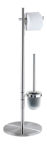 WENKO 18452100 Stand WC-Garnitur Pieno - Edelstahl matt, rostfrei, 26.5 x 79 x 25.5 cm Preisvergleich