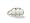 14K White Gold Genuine Oval Opal 3-Stone Ring - Size 4