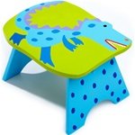Kids Tatutina Wood Adorably Designed Dinosaur Foot Stool-FS19