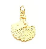 Charm - 14kt Gold Hand with Deck of Cards Charm