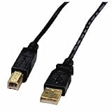 CCS10427 - A-B USB Cable,2.0,Gold Plated,PVC Cable Jacket,6,Black