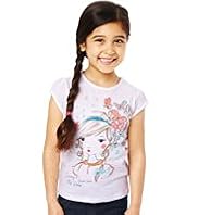 Autograph Pure Cotton Pretty Girl Print T-Shirt