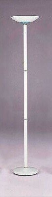 Kitchen: White Halogen Floor Lamp W/Dimmer Switch