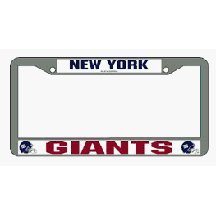 New York Giants Chrome License Plate Frame - Set of 2