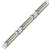 Men's 18kt. Yellow Gold & Stainless Steel Fashion Bracelet