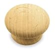Battalion 1XNR3 Cabinet Knob, Round, Wood, PK 5