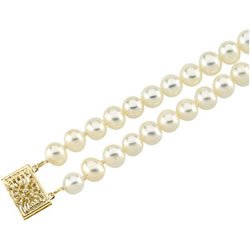 Cultured Pearl Double Strand Bracelet