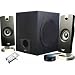 Cyber Acoustics CA-3080 2.1 Computer Speakers (3 Speaker, Charcoal)