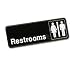 AVT83630 Restrooms Sign, Brown/White, 9x 3
