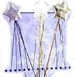 Princess Costume Star Wand - Gold or Silver