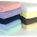 100% COTTON COT BED WHITE CELLULAR BLANKET 120CM X 170CM