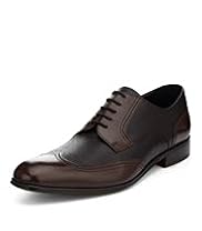 Collezione Leather Lizard Print Wingtip Shoes