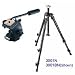 Bogen - Manfrotto 3175N - 3001BN Black Tripod with 3130 Micro Fluid Video Head with Quick Release