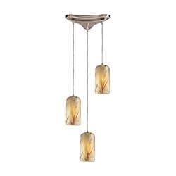 Molten Pendant in Satin Nickel Glass Type Molten Honey