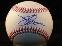 Thome, Jim Autographed/Hand Signed MLB Baseball in blue ink on the sweetspot