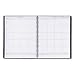 Lesson plan book, 8-1/2 x 11, embossed simulated leather cover, blue