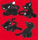 Emily The Strange - Plush : Black Cats (Set of 4)