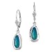 Opal Doublet Fashion Earrings in 14K White Gold