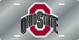 Ohio State Buckeyes Laser Cut Silver License Plate