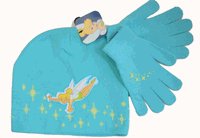 Tinkerbell Star Tinker Bell Winter Ski Hat (Beanie) and Glove Set