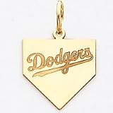 14K Los Angeles Dodgers Med Homeplate Charm