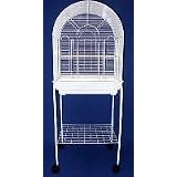 Brand New Bird Round Top Cages 20x16x51 W Stand On Wheels, WHT by Xtreme-Cage