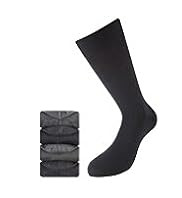 4 Pairs of Collezione Square Textured Socks