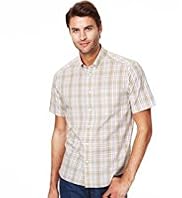 Pure Cotton Easycare Grid Checked Shirt