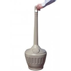 Standard Smokers Outpost - Outdoor Cigarette Recep (Beige) (42"H x 15 3/8"D)