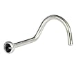 Austrian Crystal JET Screw Nose Ring