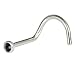 Swarovski Jet Screw Nose Ring