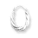 Sardelli - 14k White Gold Oval Rope Pattern Hoop Earrings