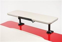 120 Desk Shelf with Book Holder (White and Black)