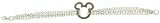 Sterling Silver Disney Mickey Mouse Crystal Strand Bracelet