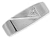 9ct White Gold and Diamond Gentleman's Ring
