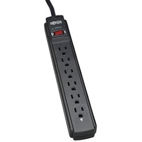 Tripp Lite TLP606B Protect It! BLK Surge 6 outlet (3 Transformers) 6ft Cord 750 Joules