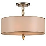 Crystorama 9505-AB Luxo 3-Light Chandelier in Antique Brass - 9505-AB